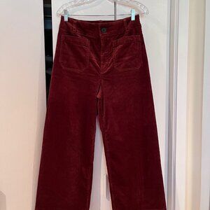Anthropologie Maeve - The Colette Cropped Wide-Leg: Corduroy Edition